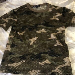 Camouflage mesh T-shirt